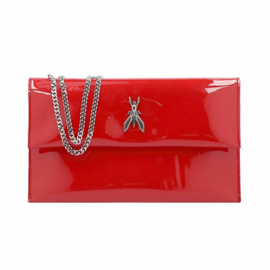 Bags Patrizia Pepe | Patrizia Pepe Fly Glossy Clutch Bag Leather 28 Cm