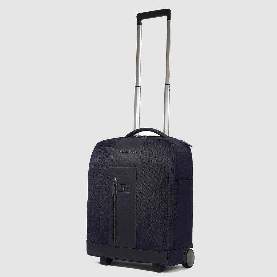 Travel Luggage Piquadro | Piquadro Letter 2 2 Wheels Cabin Trolley 45 Cm