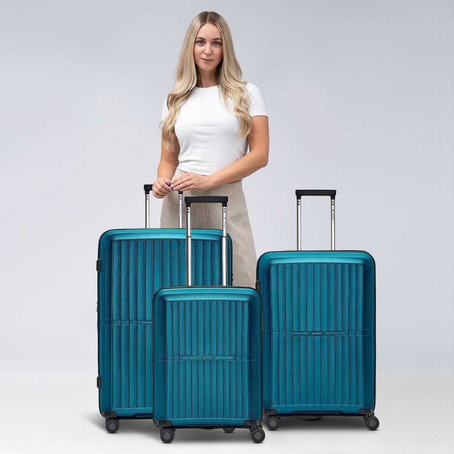 Travel Luggage Pactastic | Pactastic Collection 01 4-Wheel Suitcase Set 3 Pieces. With Expansion Fold