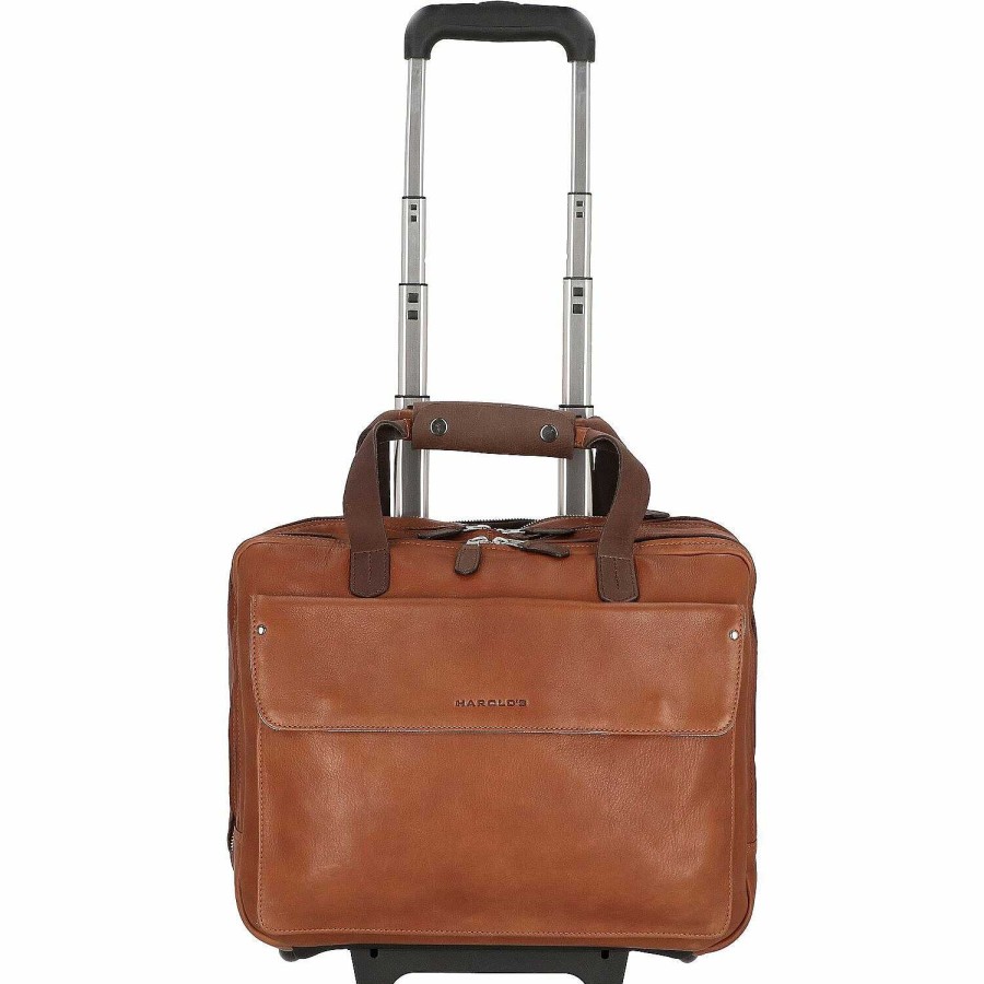 Travel Luggage Harold's | Harold'S 2-Wheel Business Trolley Leather 40 Cm Laptop Compartment