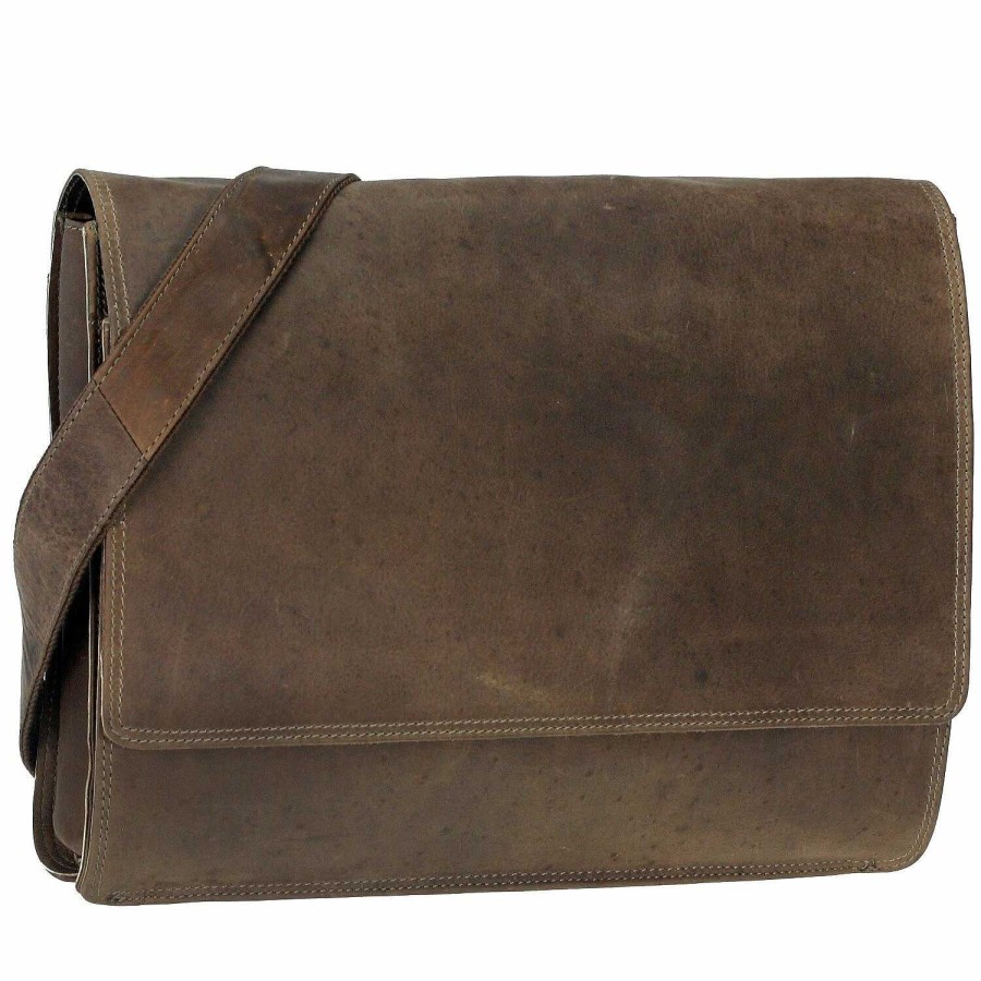 Business Harold's | Harold'S Antico Messenger Leather 38 Cm Laptop Compartment