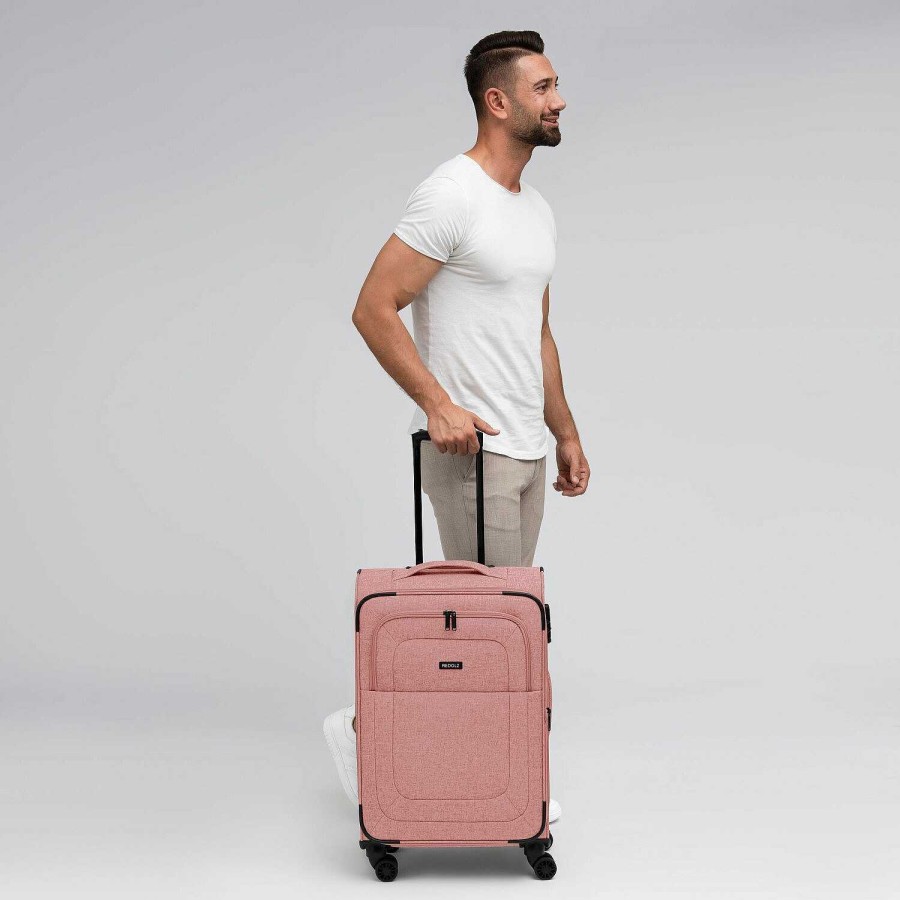 Travel Luggage Redolz | Redolz Essentials 12 Medium 4-Wheel Trolley 67 Cm With Expansion Pleat