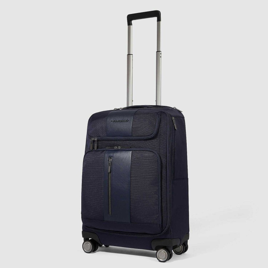 Travel Luggage Piquadro | Piquadro Brief 2 4 Wheels Cabin Trolley 55 Cm