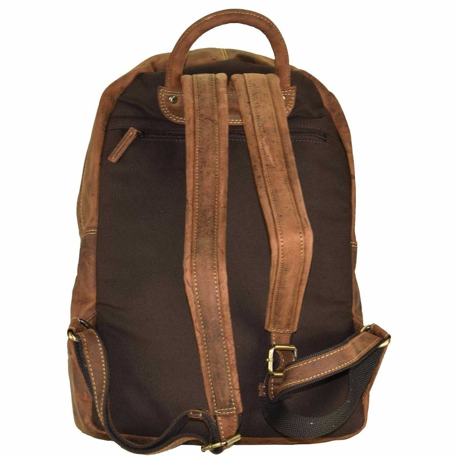 Business Greenburry | Greenburry Vintage Retro Backpack Leather 42 Cm Laptop Compartment