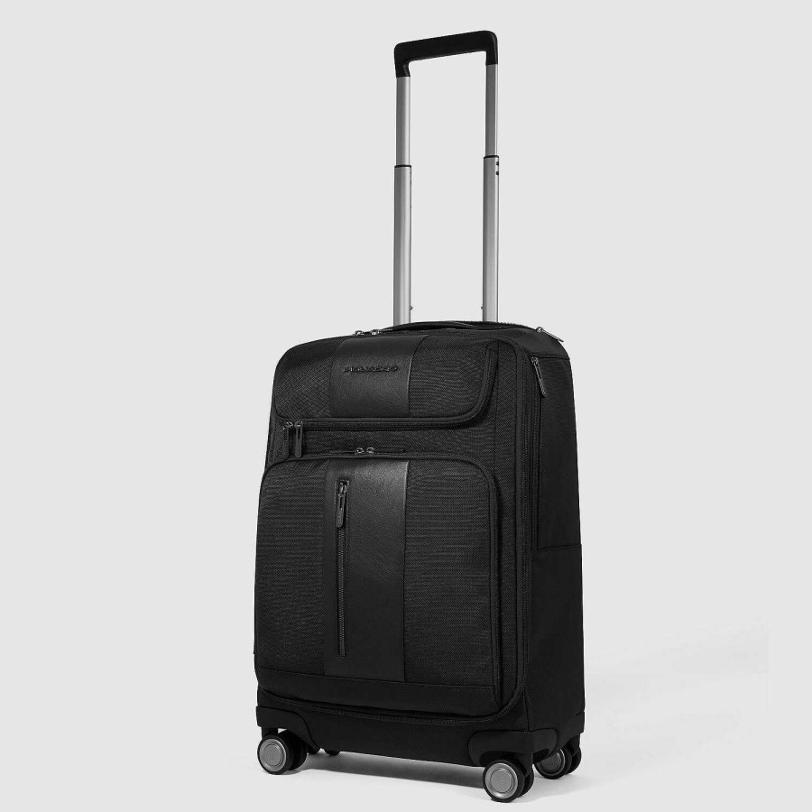 Travel Luggage Piquadro | Piquadro Brief 2 4 Wheels Cabin Trolley 55 Cm