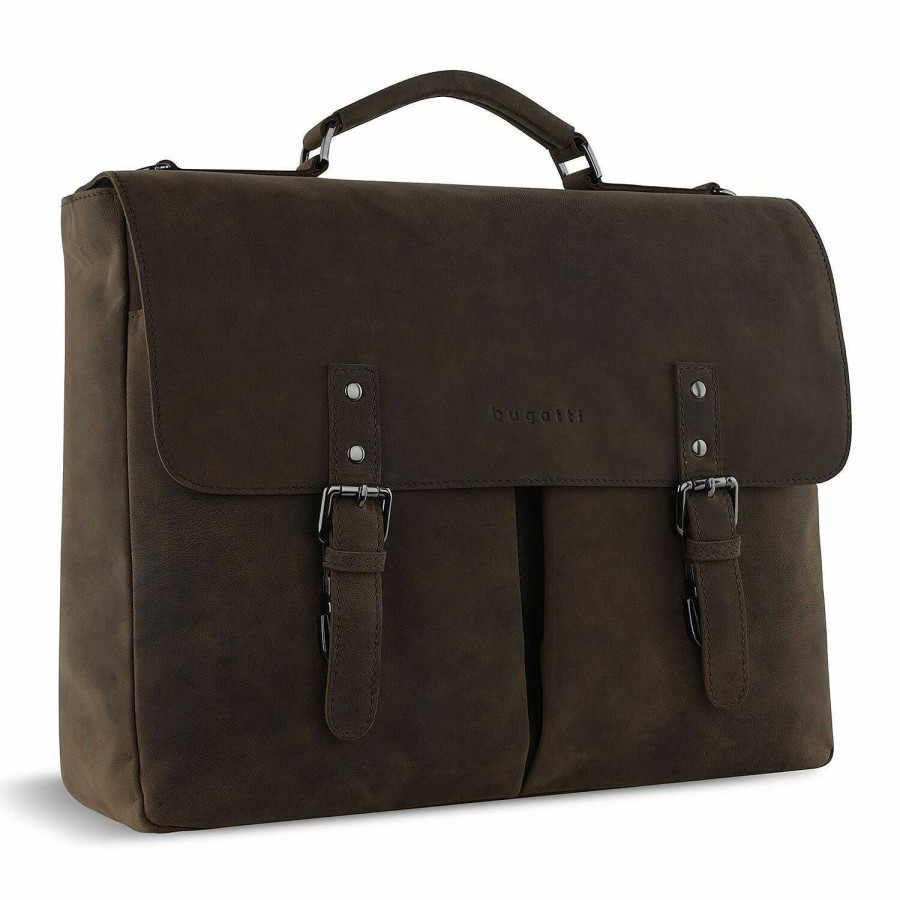 Business bugatti | Bugatti Luca Briefcase Messenger Leather 39 Cm Laptop Compartment