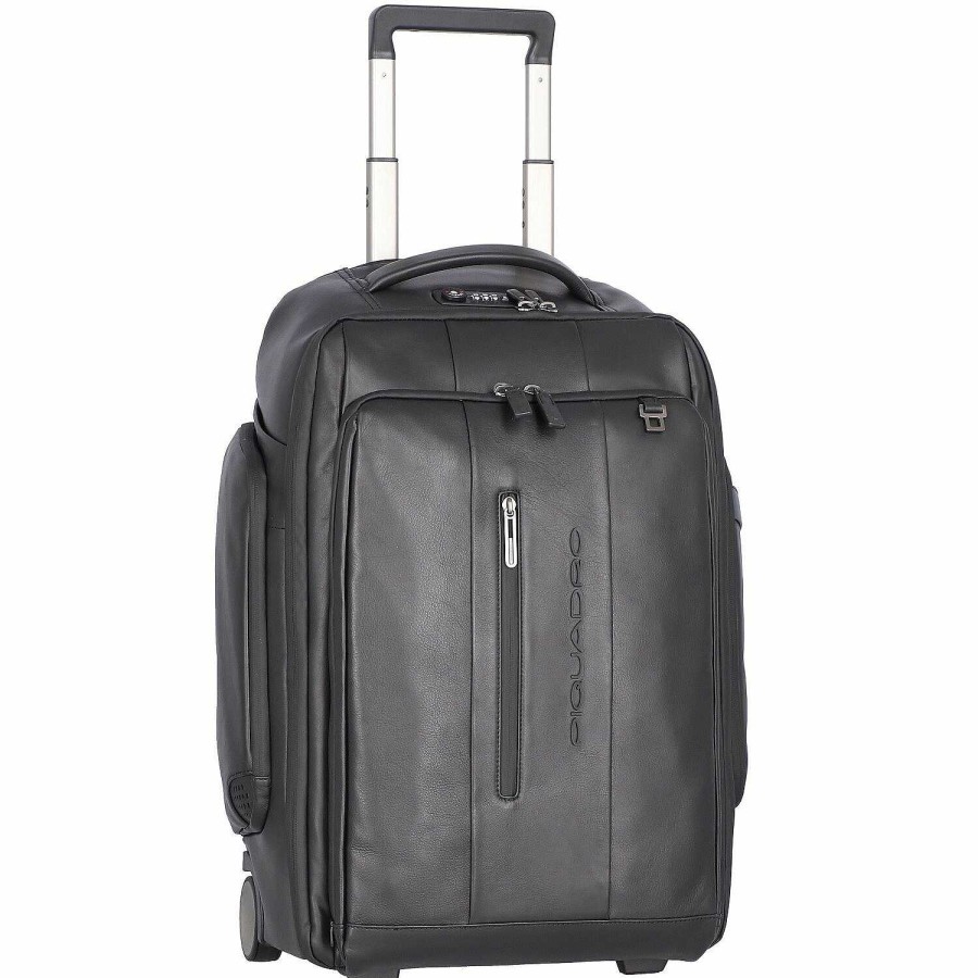 Travel Luggage Piquadro | Piquadro Urban 2-Wheel Backpack Trolley Leather 54 Cm Laptop Compartment