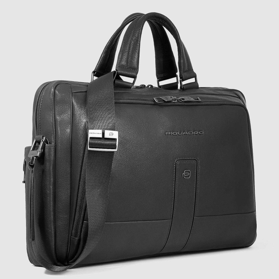 Business Piquadro | Piquadro Carl Briefcase Leather 41 Cm Laptop Compartment