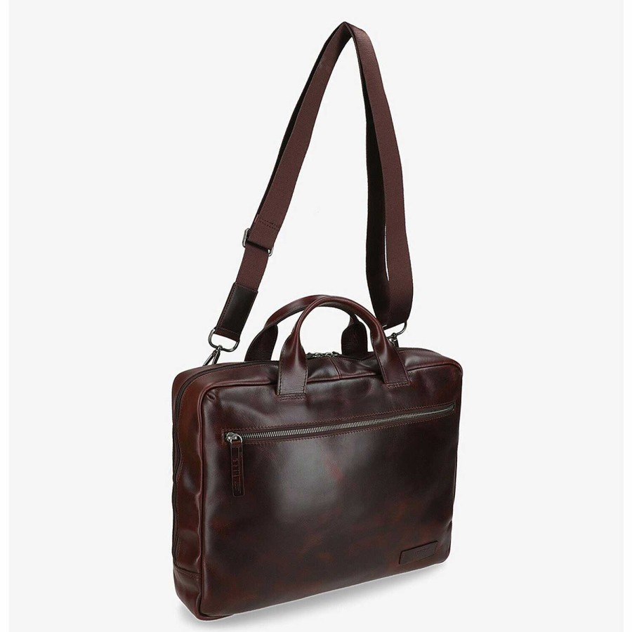 Business Jost | Jost Trelleborg Leather Briefcase 40 Cm Laptop Compartment