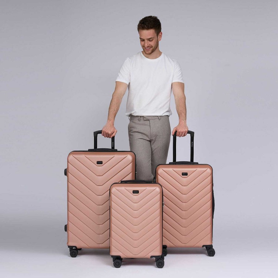 Travel Luggage Redolz | Redolz Essentials 07 3-Set 4-Wheel Suitcase Set 3-Piece