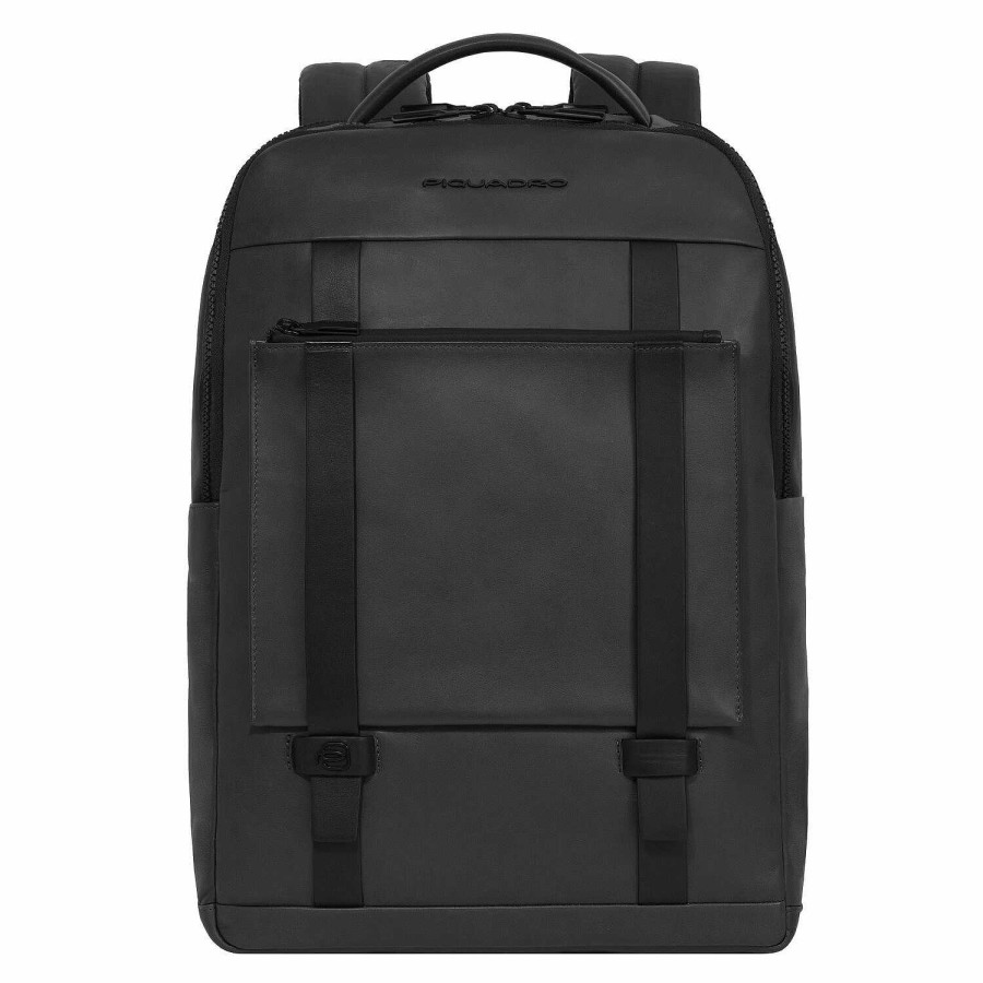 Backpacks Piquadro | Piquadro David Backpack Rfid Protection Leather 44 Cm Laptop Compartment