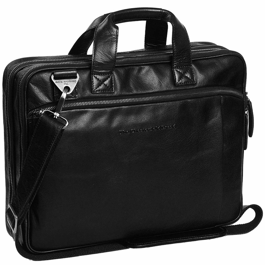 Business The Chesterfield Brand | The Chesterfield Brand Antique Buff Leather Briefcase 41 Cm Laptop Compartment