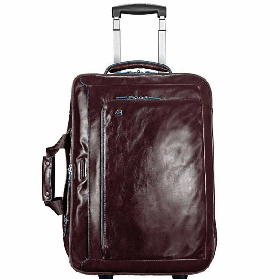 Travel Luggage Piquadro | Piquadro Blue Square 2-Wheel Business Trolley Leather 51 Cm Laptop Compartment