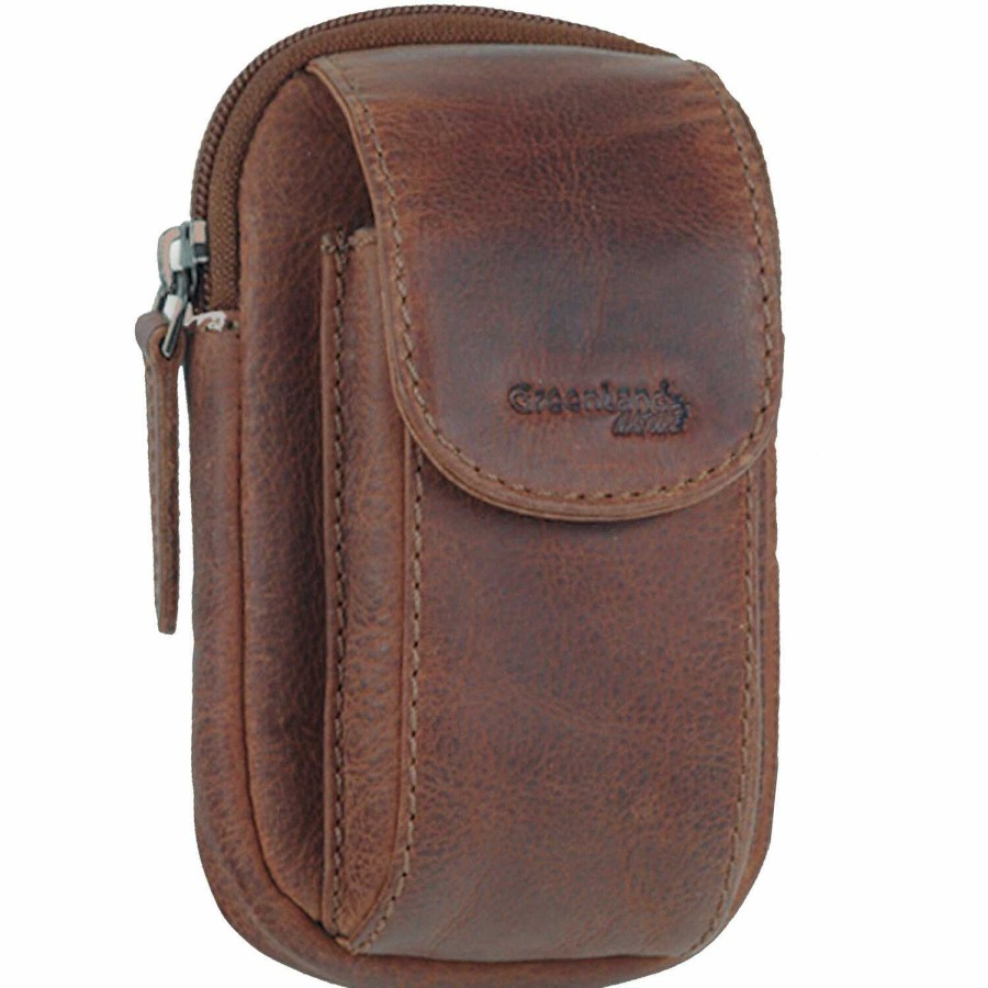 Bags Greenland Nature | Greenland Nature Montana Belt Bag Leather 9 Cm Mobile Phone Compartment