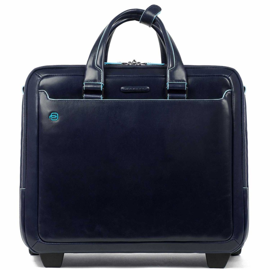 Travel Luggage Piquadro | Piquadro Blue Square 2-Wheel Business Trolley Leather 37 Cm Laptop Compartment