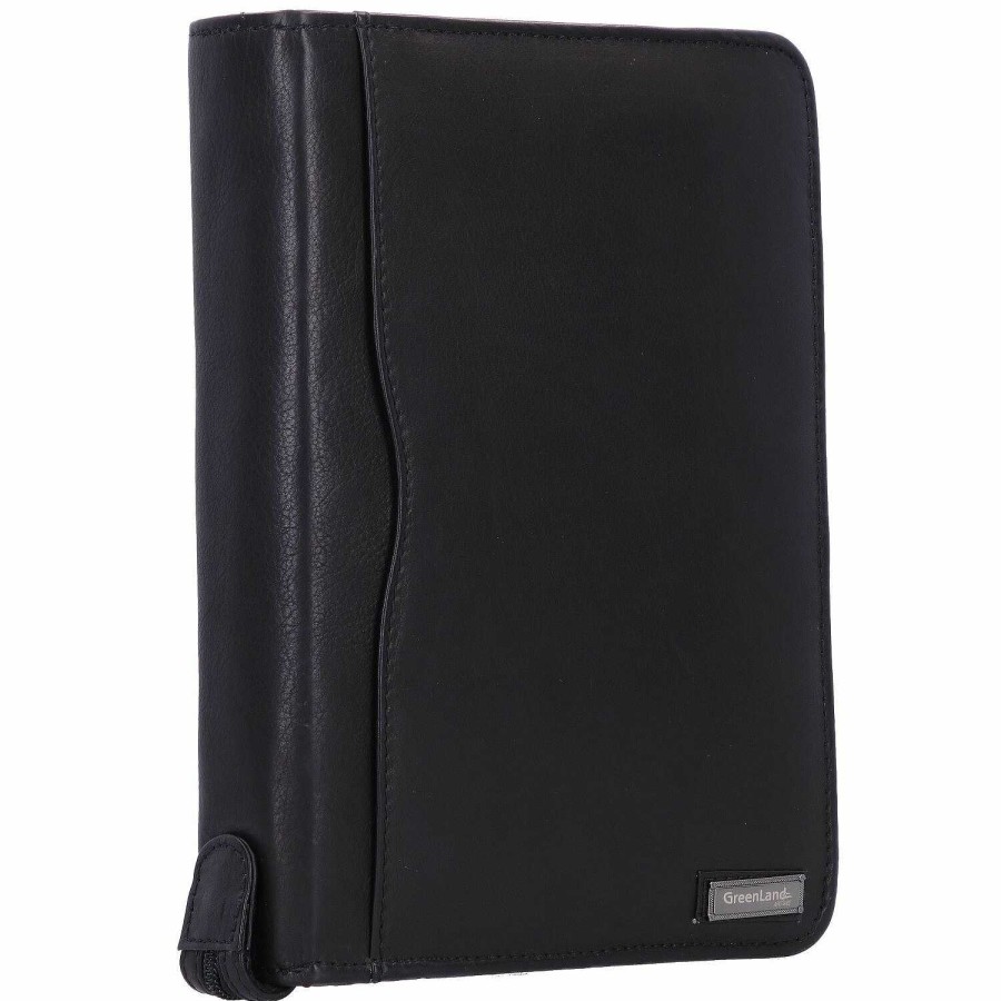 Business Greenland Nature | Greenland Nature Black Nappa Ring Binder Leather 19 Cm