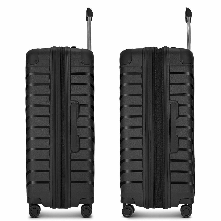 Travel Luggage Pactastic | Pactastic Collection 03 4-Wheel Suitcase Set 3 Pieces. With Expansion Fold