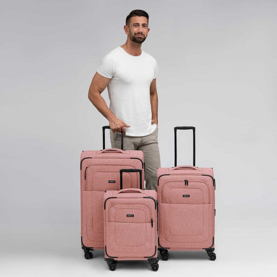 Travel Luggage Redolz | Redolz Essentials 12 Three Set 4-Wheel Suitcase Set 3-Piece. With Expansion Fold