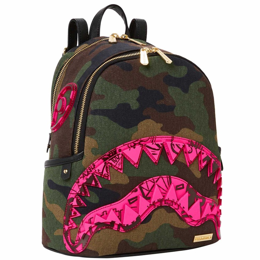 Backpacks Sprayground | Sprayground Camo Pink Savege City Backpack 30 Cm