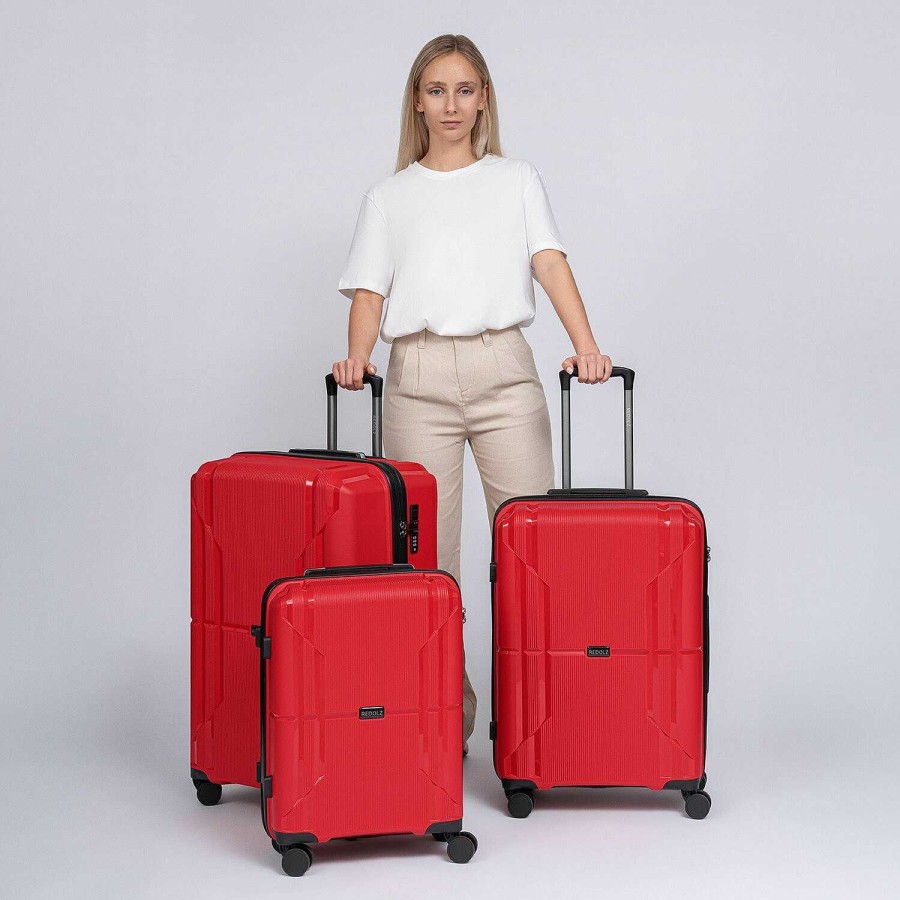 Travel Luggage Redolz | Redolz Essentials 06 3-Set 4-Wheel Suitcase Set 3-Piece