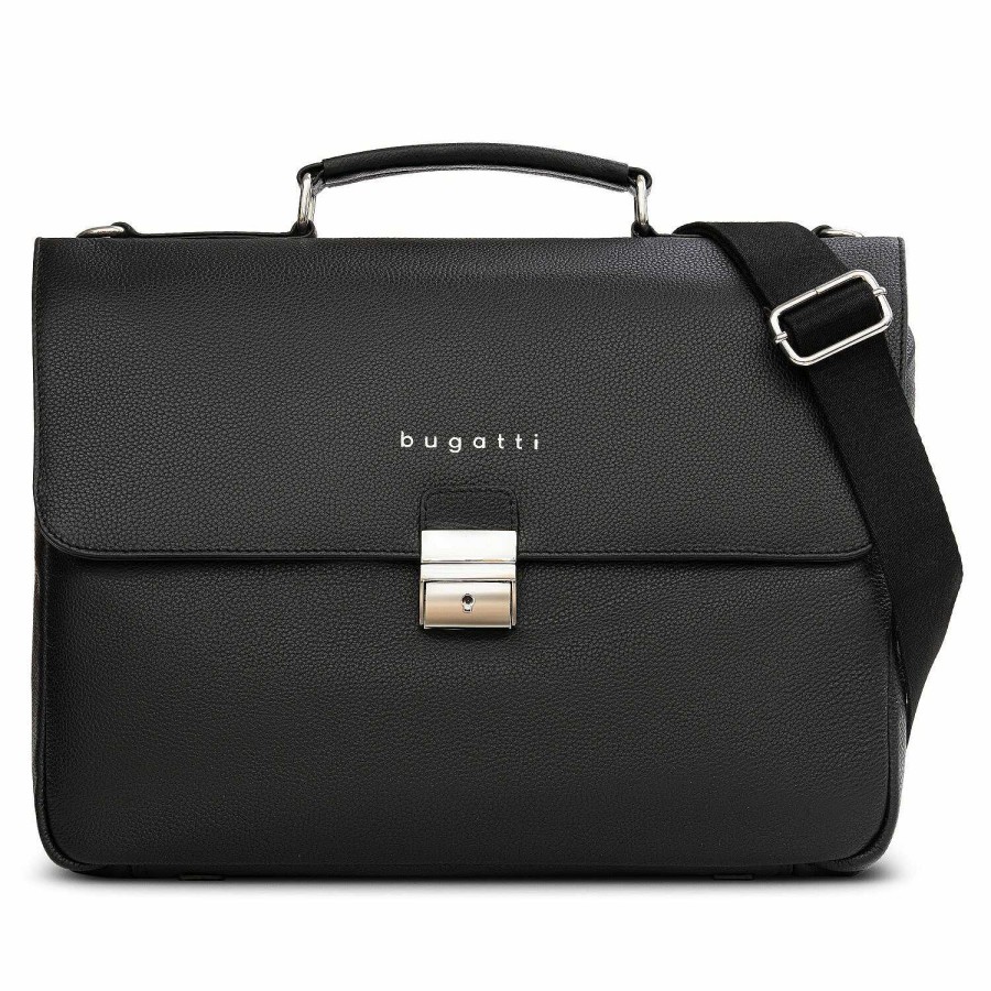 Business bugatti | Bugatti Valencia Briefcase M Leather 1 Main Compartment 38 Cm Laptop Compartment