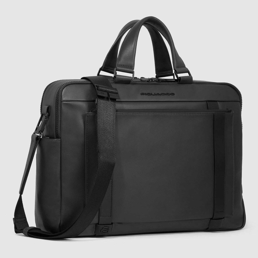 Business Piquadro | Piquadro David Briefcase Leather 42 Cm Laptop Compartment