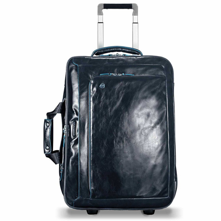 Travel Luggage Piquadro | Piquadro Blue Square 2-Wheel Business Trolley Leather 51 Cm Laptop Compartment