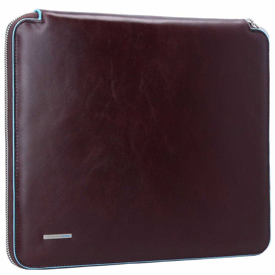 Business Piquadro | Piquadro Blue Square Writing Case Din A4 Leather 27 Cm