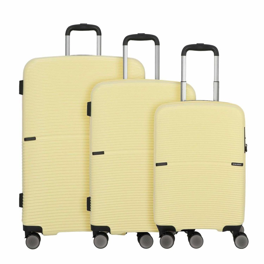 Travel Luggage Worldpack | Worldpack San Francisco 4 Wheel Suitcase Set 3 Pieces