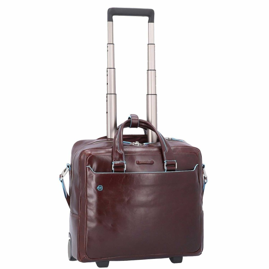 Travel Luggage Piquadro | Piquadro Blue Square 2-Wheel Business Trolley Leather 36 Cm Laptop Compartment