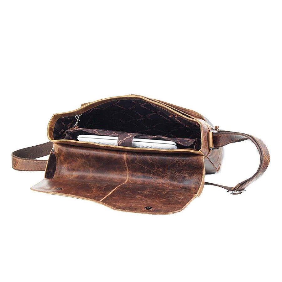 Business Greenland Nature | Greenland Nature Montana Messenger Leather 40 Cm Laptop Compartment