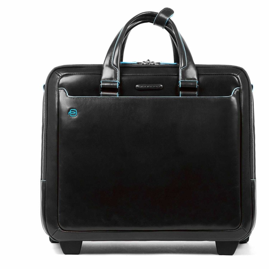 Travel Luggage Piquadro | Piquadro Blue Square 2-Wheel Business Trolley Leather 37 Cm Laptop Compartment