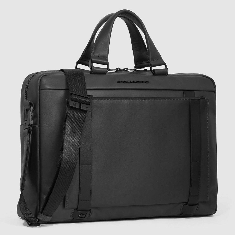 Business Piquadro | Piquadro David Briefcase Leather 42 Cm Laptop Compartment