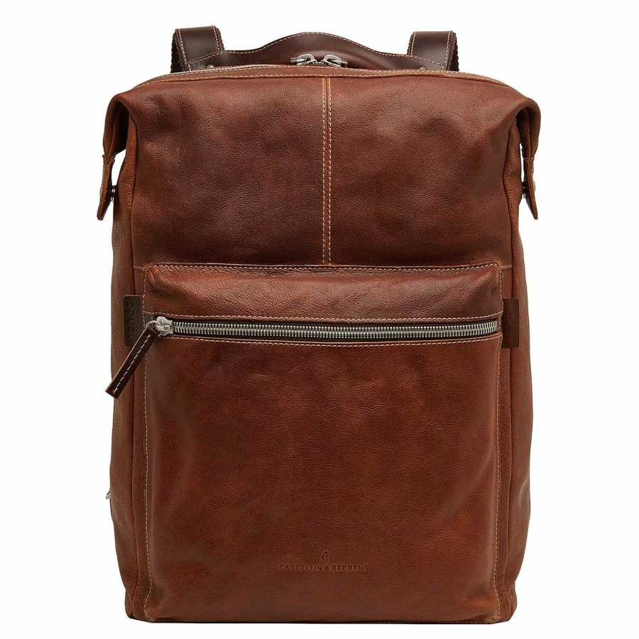 Business Castelijn & Beerens | Castelijn & Beerens Rudy Backpack Rfid Leather 40 Cm Laptop Compartment