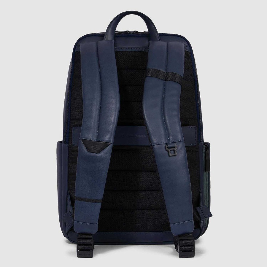 Backpacks Piquadro | Piquadro David Backpack Leather 43.5 Cm Laptop Compartment