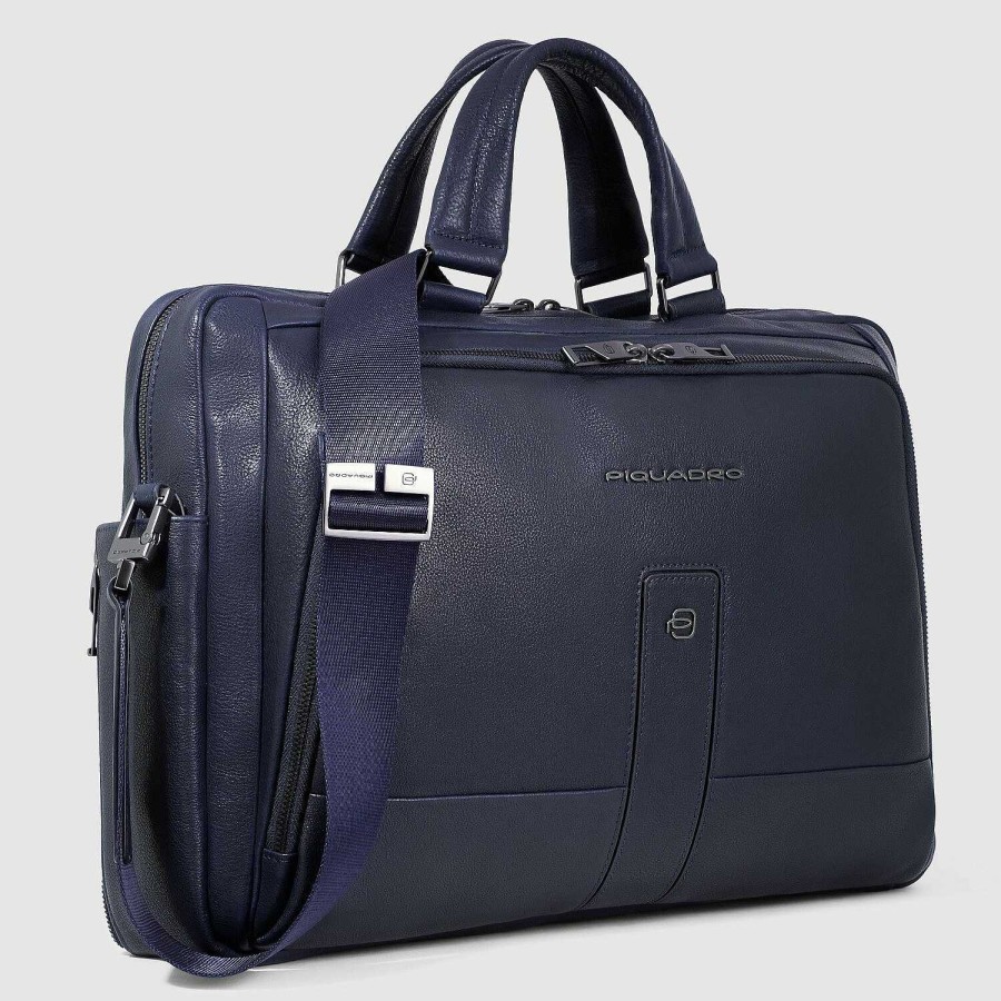 Business Piquadro | Piquadro Carl Briefcase Leather 41 Cm Laptop Compartment