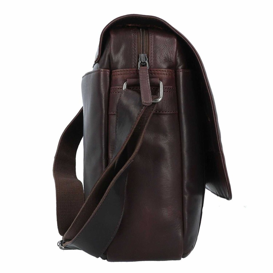 Business The Chesterfield Brand | The Chesterfield Brand Wax Pull Up Messenger Leather 40 Cm Laptop Compartment