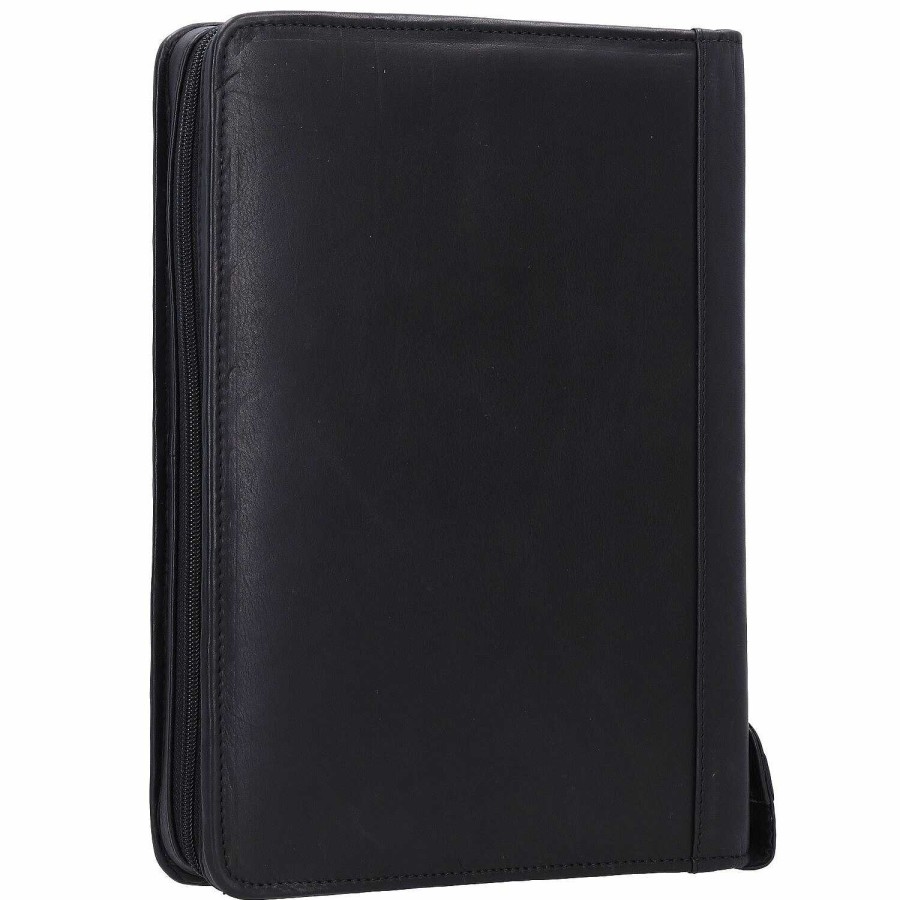 Business Greenland Nature | Greenland Nature Black Nappa Ring Binder Leather 33 Cm