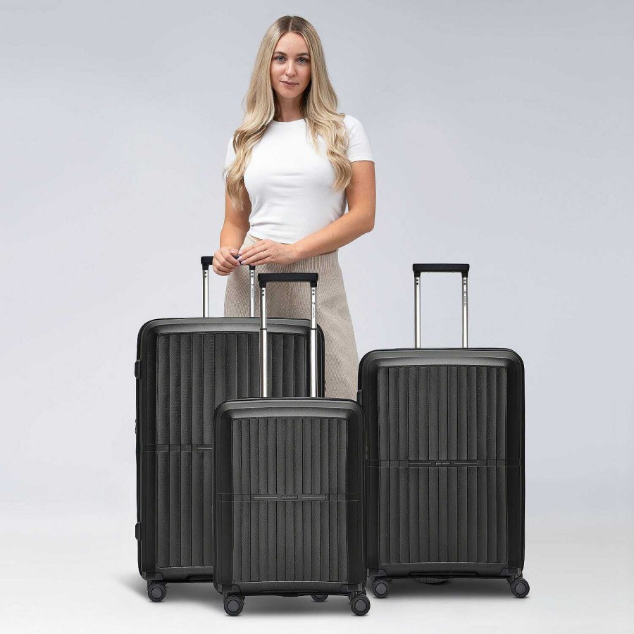 Travel Luggage Pactastic | Pactastic Collection 01 4-Wheel Suitcase Set 3 Pieces. With Expansion Fold