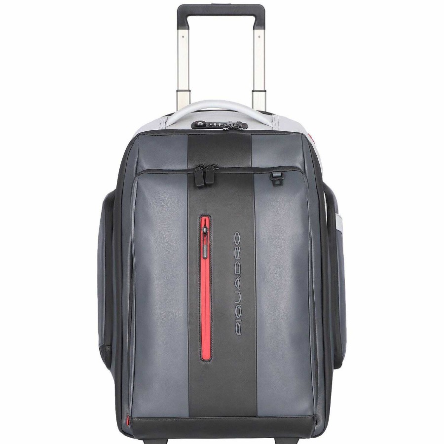 Travel Luggage Piquadro | Piquadro Urban 2-Wheel Backpack Trolley Leather 54 Cm Laptop Compartment