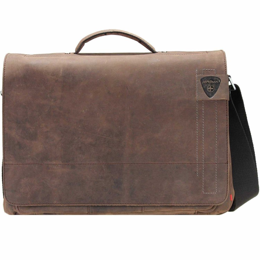 Business Strellson | Strellson Richmond Messenger Leather 40 Cm Laptop Compartment