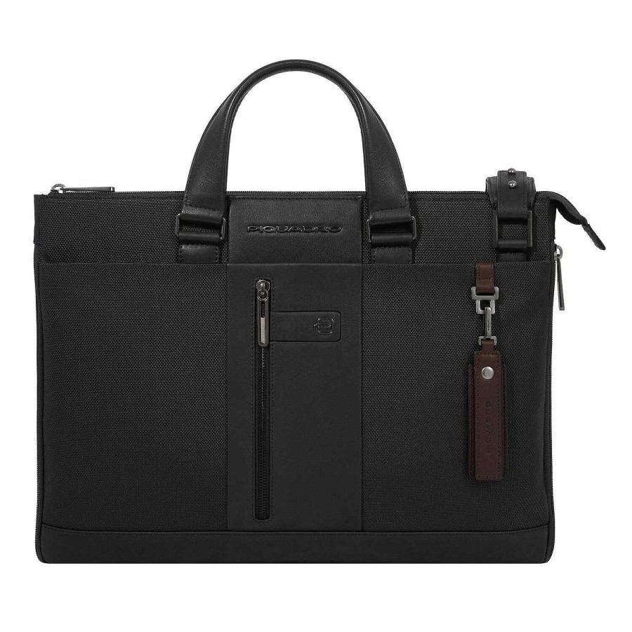 Business Piquadro | Piquadro Letter 2 Briefcase Rfid Protection Leather 42 Cm Laptop Compartment