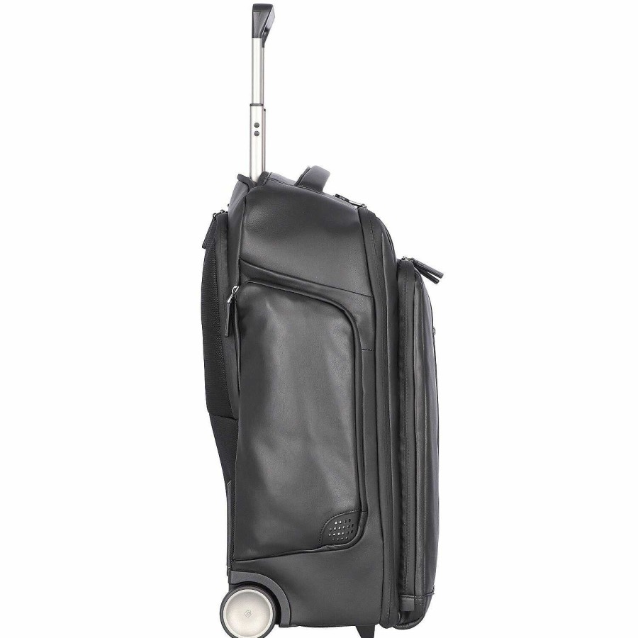 Travel Luggage Piquadro | Piquadro Urban 2-Wheel Backpack Trolley Leather 54 Cm Laptop Compartment