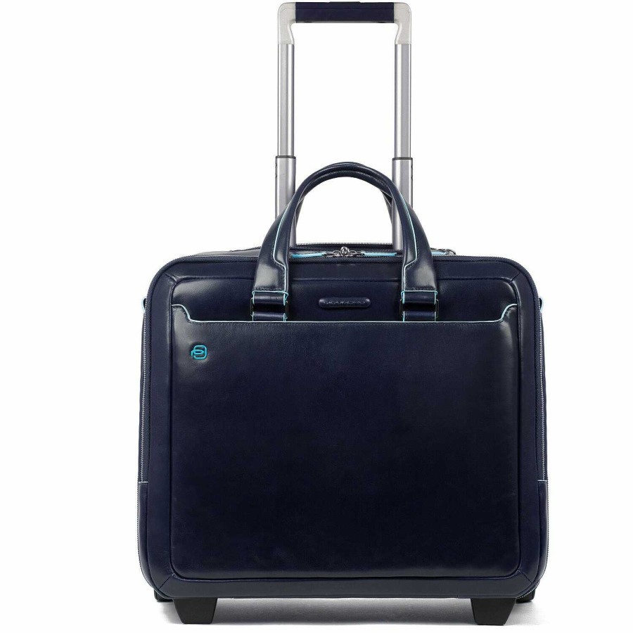 Travel Luggage Piquadro | Piquadro Blue Square 2-Wheel Business Trolley Leather 37 Cm Laptop Compartment