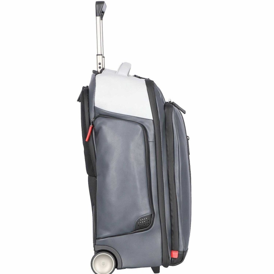 Travel Luggage Piquadro | Piquadro Urban 2-Wheel Backpack Trolley Leather 54 Cm Laptop Compartment