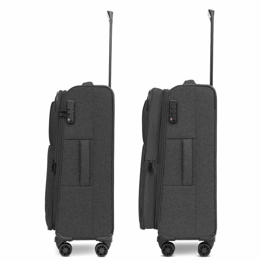 Travel Luggage Redolz | Redolz Essentials 12 Three Set 4-Wheel Suitcase Set 3-Piece. With Expansion Fold