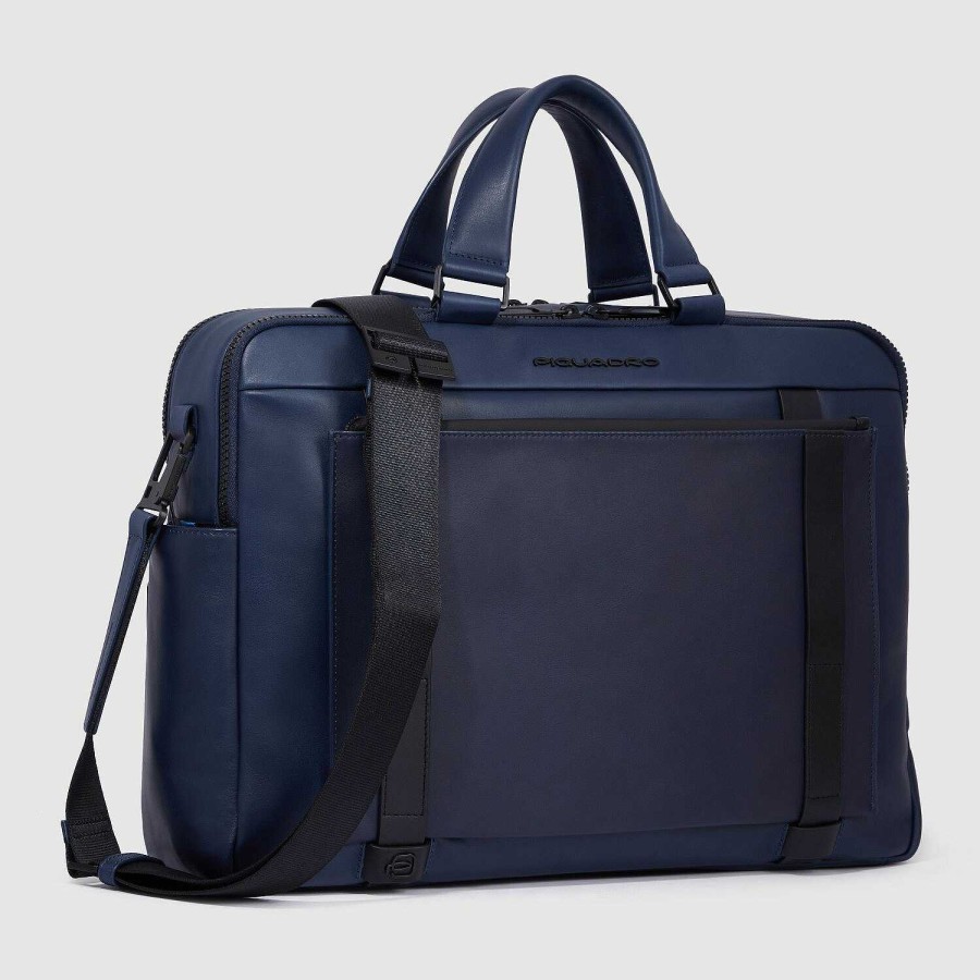 Business Piquadro | Piquadro David Briefcase Leather 42 Cm Laptop Compartment