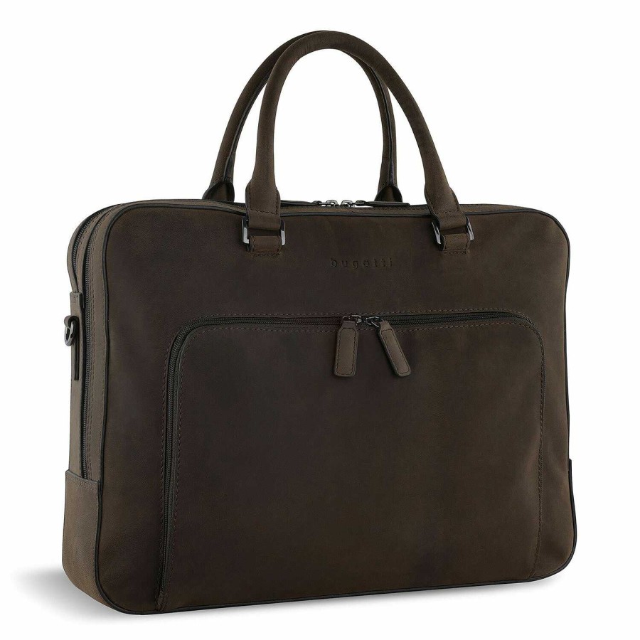 Business bugatti | Bugatti Luca Briefcase Leather 39 Cm Laptop Compartment