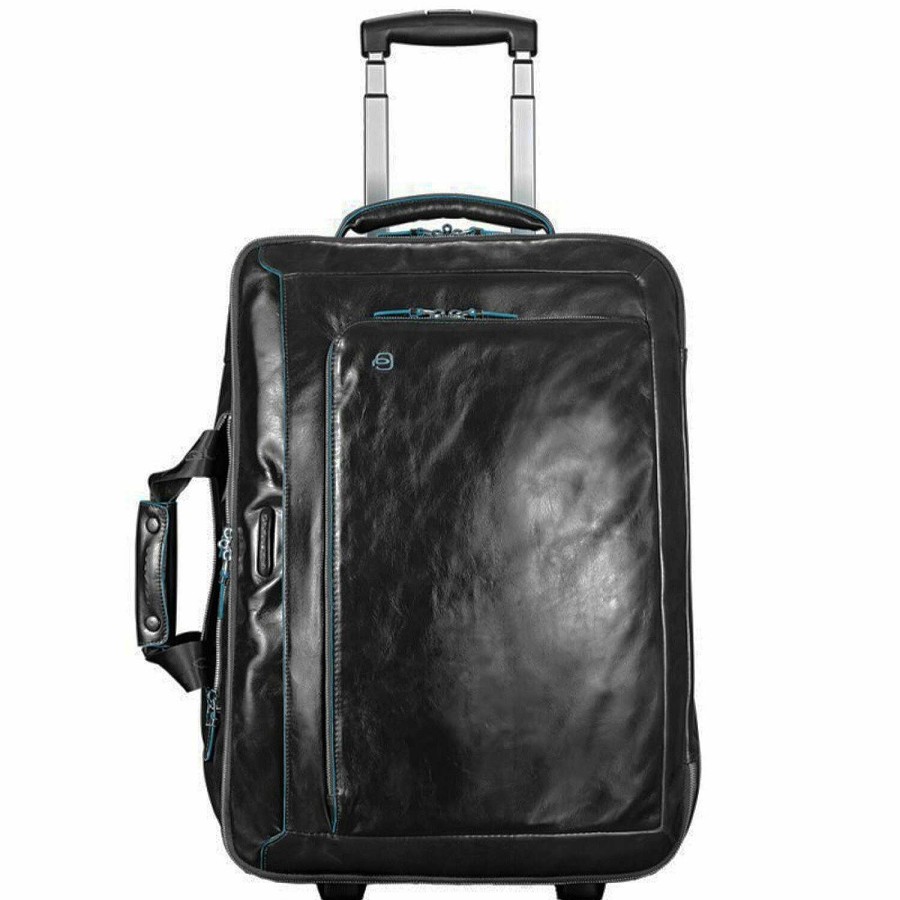 Travel Luggage Piquadro | Piquadro Blue Square 2-Wheel Business Trolley Leather 51 Cm Laptop Compartment