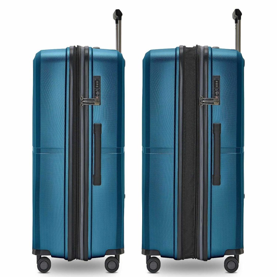 Travel Luggage Pactastic | Pactastic Collection 01 4-Wheel Suitcase Set 3 Pieces. With Expansion Fold